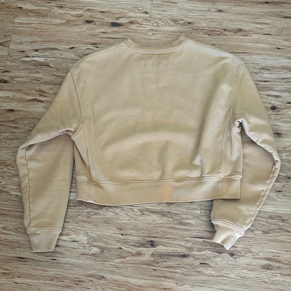 Mustard Yellow Crewneck Sweatshirt for Women XS Yellow Label - Picture 4 of 5